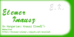 elemer knausz business card